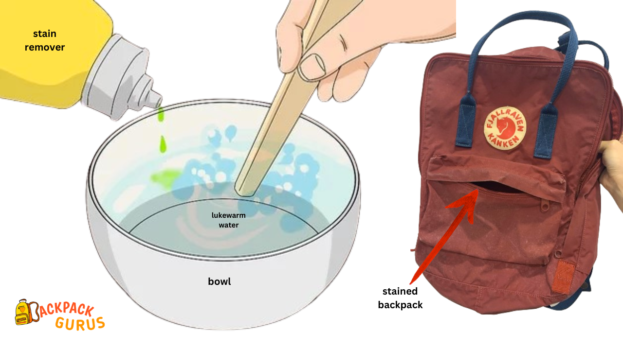 how to tackle water-based stains on your canvas or nylon backpack with these detergents