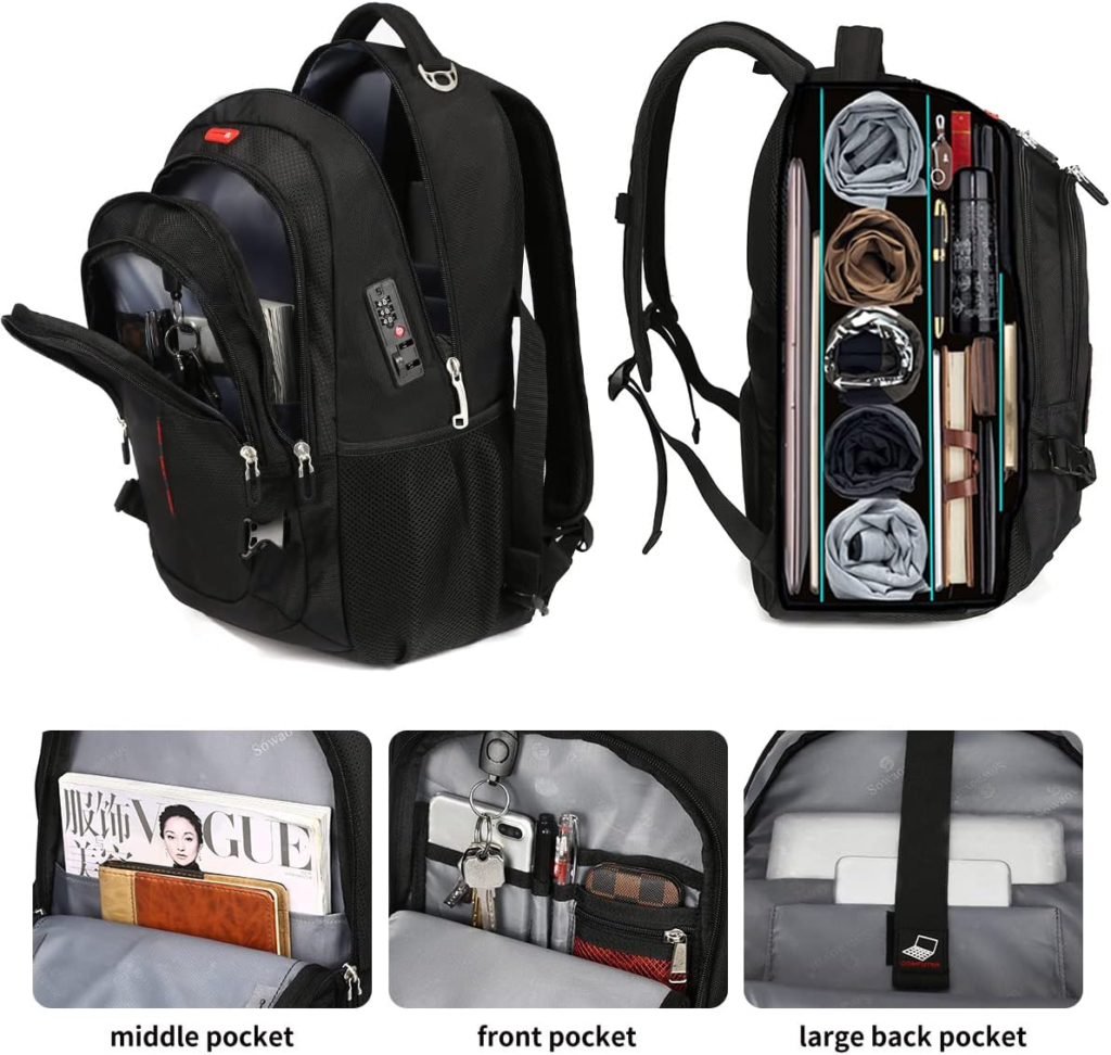 Sowaovut Affordable Backpacks with USB Charger
