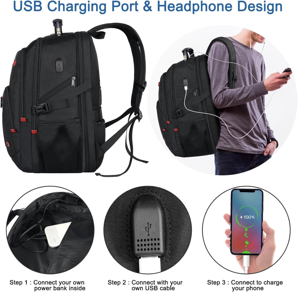 Bagsure Affordable Backpack with USB Charger
