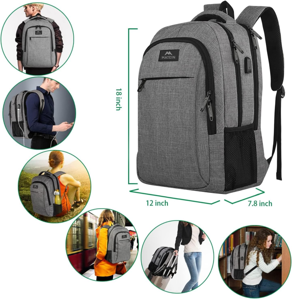 Matein Backpack with USB Charger
